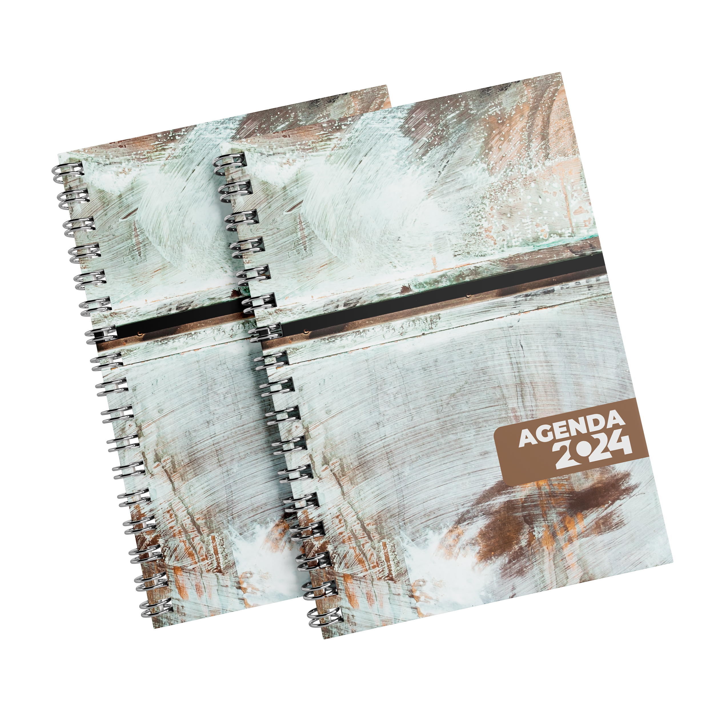 Agenda-2025-com-Wire-O-15x21cm-RUST-DOOR-15-x-21-Frente-colorida-(4x0)-Couche-150g-(Brilho)